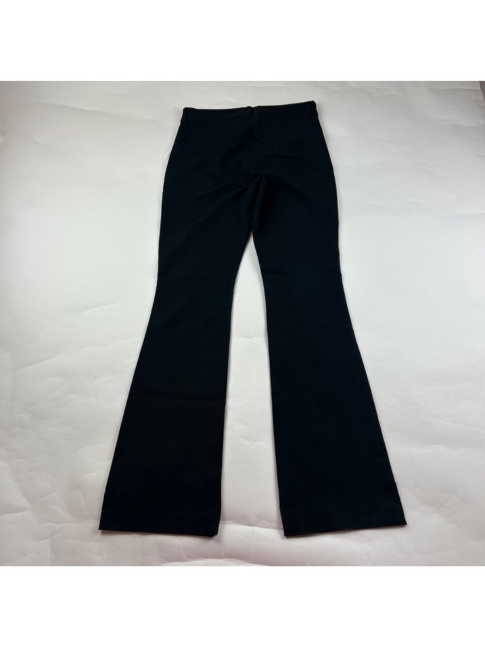 Old Navy Black Stretch Canvas High Rise Pixie Flare Pant 6 New - Picture 6 of 7